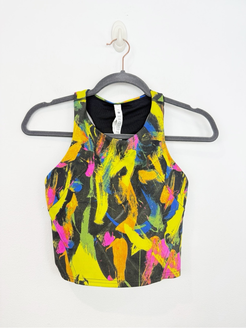 Lululemon Invigorate Training Tank Top Undertone Black Multi Size 6